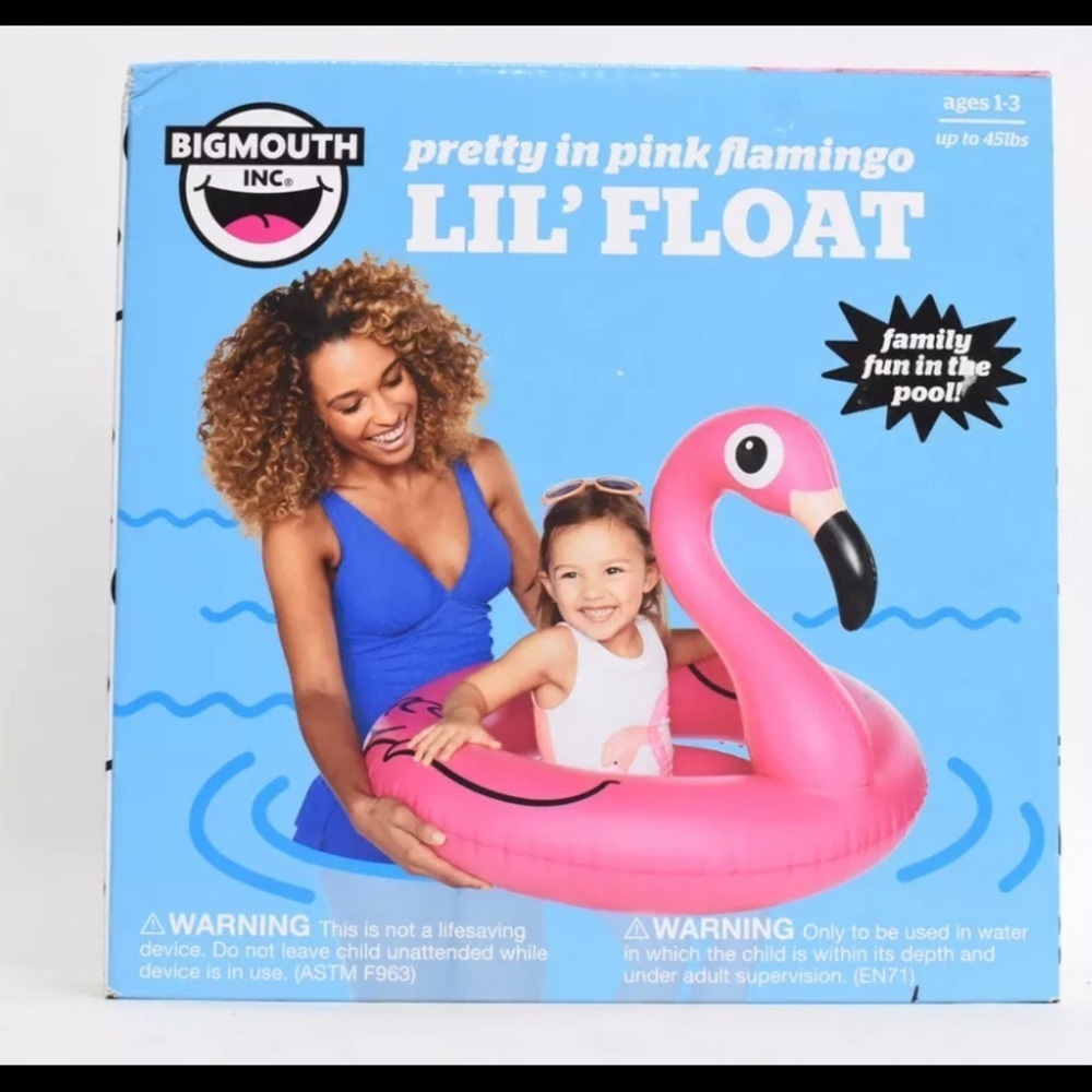 Brand new BigMouth Inc Pretty In Pink Flamingo Lil' Float Pool Float
